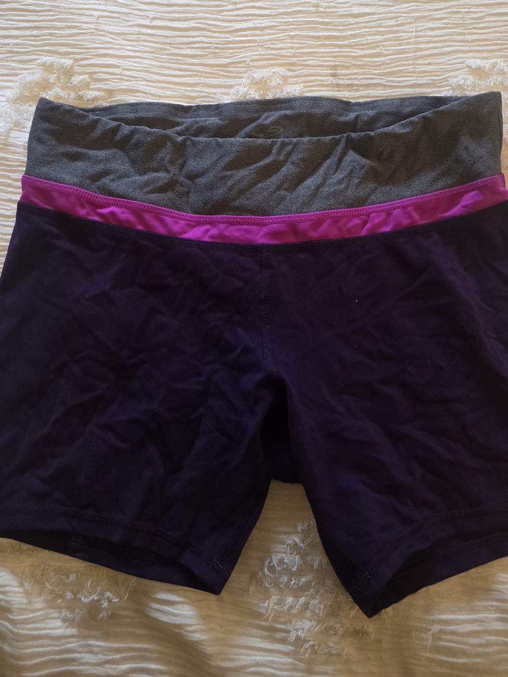 Champion Women’s Athletic Shorts - Purple with Gray & Magenta Trim